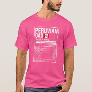 Mens Peruanischer Vater Ernährung Fakten Vatertag T-Shirt