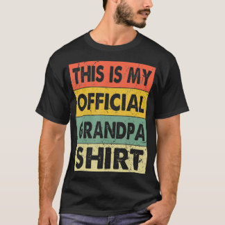 Mens Ph This is My Official Grandpa Pregnancy Ann T-Shirt