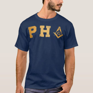 Mens PHA Freemason Prince Hall Mason Masonic T-Shirt