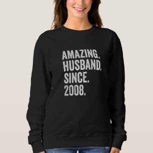 Mens Phantastisch Husband Seit 2008 14. Wedding An Sweatshirt