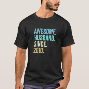 Mens Phantastisch Husband Seit 2010 12th Wedding A T-Shirt