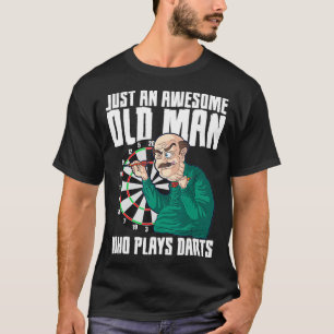 Mens Phantastisch Old Man Dartboard Games T-Shirt