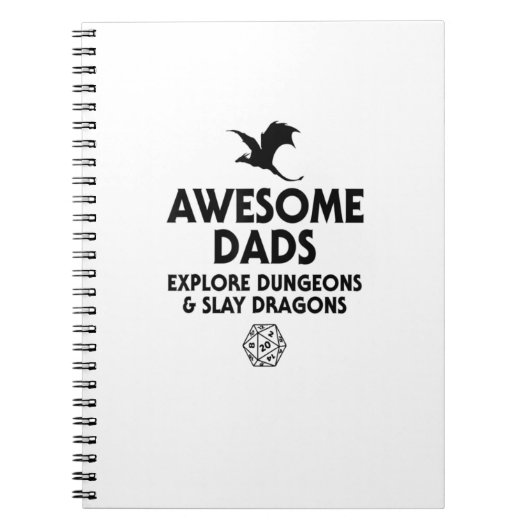 Mens Phantastische Vater erkunden Dungeons und töt Notizblock (Vorderseite)