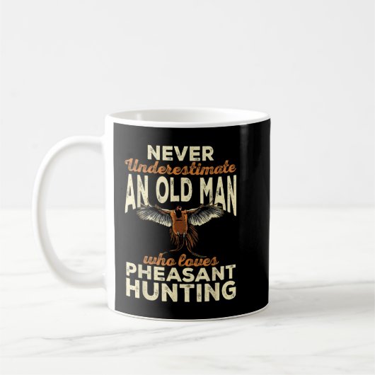 Mens Pheasant Jagd auf Vogel in Upland Kaffeetasse (Links)