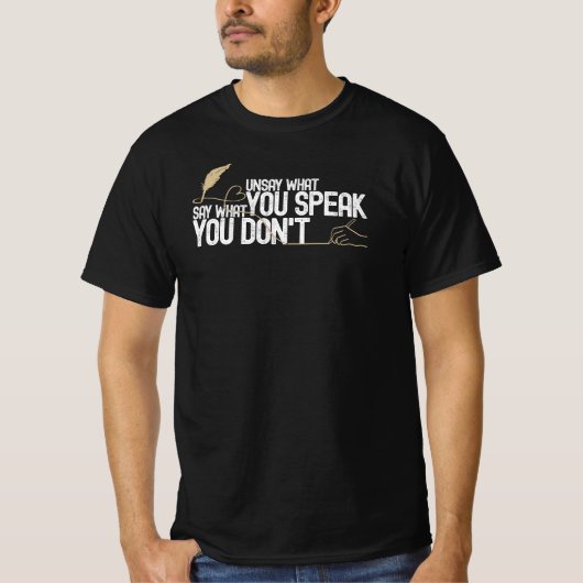 Men's Philosophical Unsay What You Speak Value T-S T-Shirt (Vorderseite)