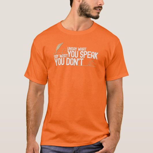 Men's Philosophical Unsay What You Speak Virtue T- T-Shirt (Vorderseite)