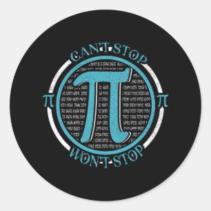 Mens Pi Day Womens Girls Pi Mathematics Funny Geek Runder Aufkleber