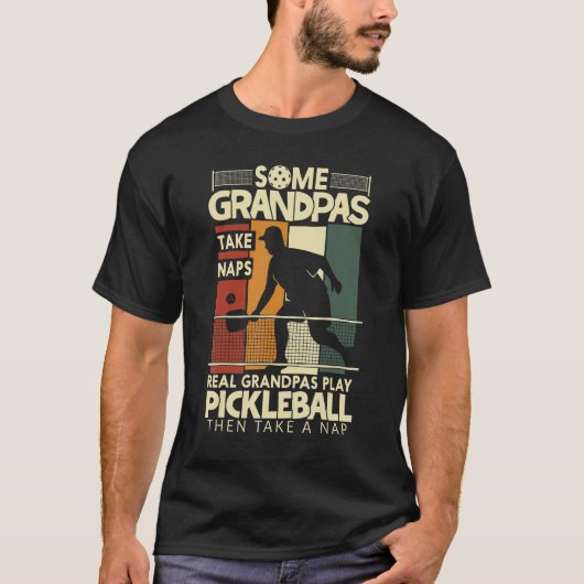 Mens Pickleball Funny Grandpa gibt etwas Großvater T-Shirt (Vorderseite)