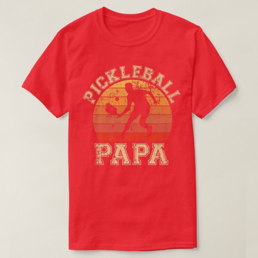Mens Pickleball Papa Funny Liebe Pickleball Player T-Shirt (Design vorne)