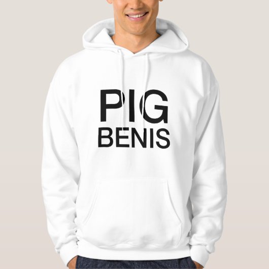 Mens Pig Benis Hoodie (Vorderseite)
