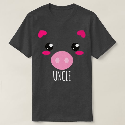 Mens Pig Face Kawaii Halloween Costume For Uncle F T-Shirt (Design vorne)