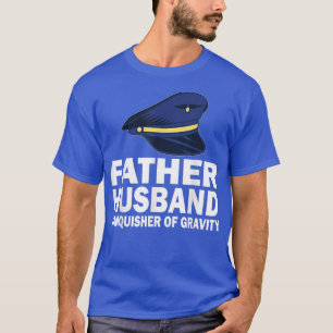 Mens Pilot Vater Ehemann besiegt Schwerkraft ai T-Shirt