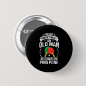 Mens Ping Pong Table Tennis Player Balls Paddle Ga Button (Vorne & Hinten)