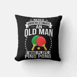 Mens Ping Pong Table Tennis Player Balls Paddle Ga Kissen