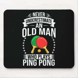 Mens Ping Pong Table Tennis Player Balls Paddle Ga Mousepad