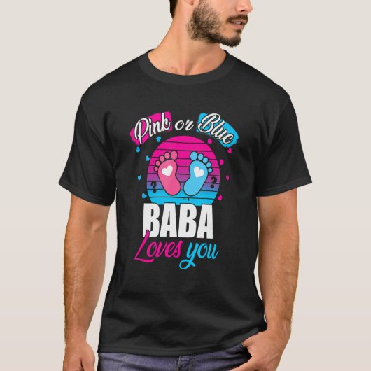 Mens Pink oder Blue Baba Lieben Sie zeigen Baby Gi T-Shirt (Vorderseite)