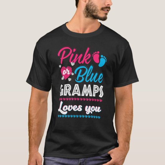 Mens Pink oder Blue Gramps Lieben Sie Geschlecht z T-Shirt (Vorderseite)