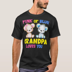 Mens Pink oder Blue Opa Lieben Ihr Baby Dusche T-Shirt