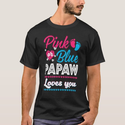 Mens Pink oder Blue Papaw Lieben Sie Geschlecht ze T-Shirt (Vorderseite)
