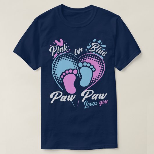 Mens Pink oder Blue Paw Paw Lieben, die Sie Geschl T-Shirt (Design vorne)