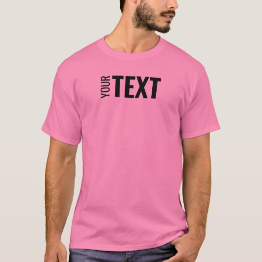 Mens Pink T Shirt Moderne Elegante Vorlage (Vorderseite)