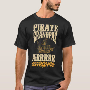 Mens Pirate Grandpa Piratenflagge Freebooter 3 T-Shirt