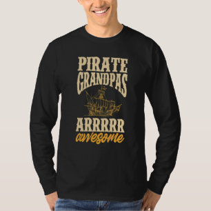 Mens Pirate Grandpa Piratenflagge Freebooter 3 T-Shirt