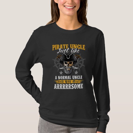 Mens Pirate Uncle Piratenflagge Freebooter 1 T-Shirt (Vorderseite)