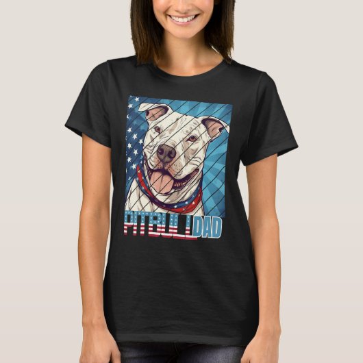 Mens Pit bull pitbul Dad For Men T-Shirt (Vorderseite)