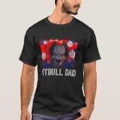 Mens Pitbull Dad Christmas Dog Owner T-Shirt (Vorderseite)