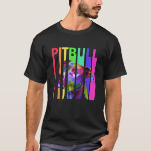 Mens Pitbull Vater Brille American Flag Vintag Col T-Shirt