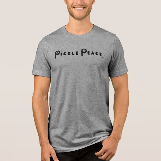 Mens Plain Pickle Peace Tri-Blend Shirt (Vorderseite)