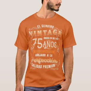 Mens Playera Cumpleanos 75 75. Geburtstagsgeschenk T-Shirt
