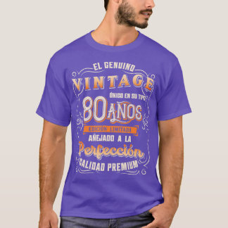 Mens Playera Cumpleanos 80 80. Geburtstagsgeschenk T-Shirt