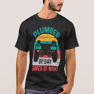 Men's Plumber By Day Gamer By Night T-Shirt
