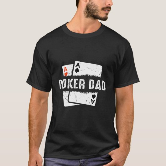 Mens Poker Vater Game Online Gambler Turnier T-Shirt (Vorderseite)