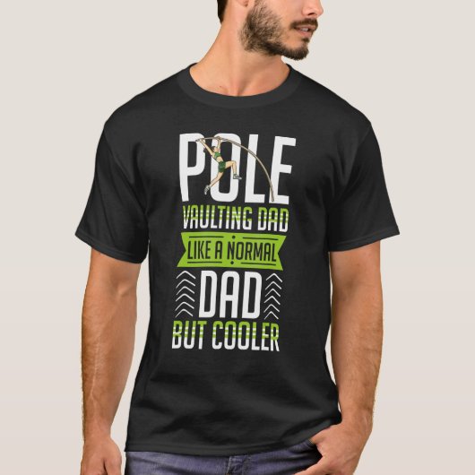 Mens Pole Vaulinganfänger Vault Jumping Trainer T-Shirt (Vorderseite)
