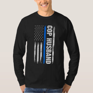Mens Polizist Husband Polizist Polizeibeamte Poliz T-Shirt