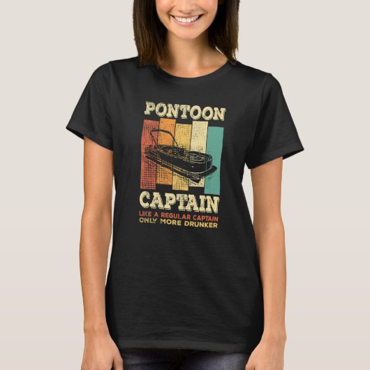 Mens PONTOON BOAT CAPTAIN like a regular Captain T-Shirt (Vorderseite)