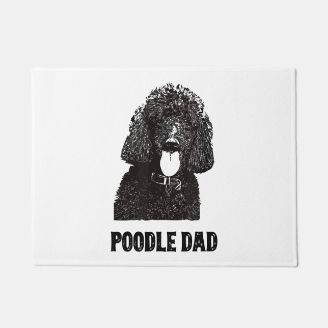 Mens Poodle Vater - Standard Poodle Vater Fußmatte (Vorderseite)