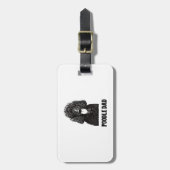 Mens Poodle Vater - Standard Poodle Vater Gepäckanhänger (Vorderseite vertikal)