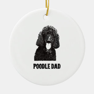 Mens Poodle Vater - Standard Poodle Vater Keramik Ornament
