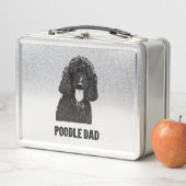 Mens Poodle Vater - Standard Poodle Vater Metall Brotdose (Beispiel)