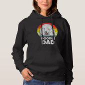 Mens Poodle Vater Sunset Retro Tier Hund Lover Hoodie (Vorderseite)