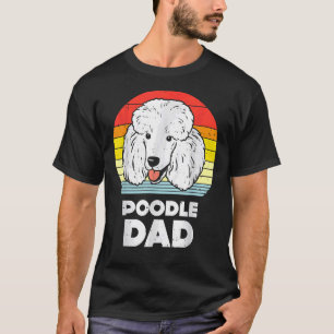 Mens Poodle Vater Sunset Retro Tier Hund Lover T-Shirt