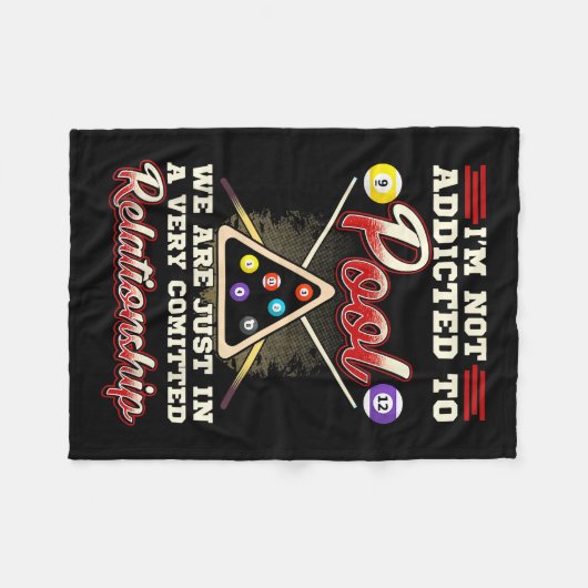 Mens Pool Player 8 Billard Billard Shootpool Fleecedecke (Vorderseite (Horizontal))