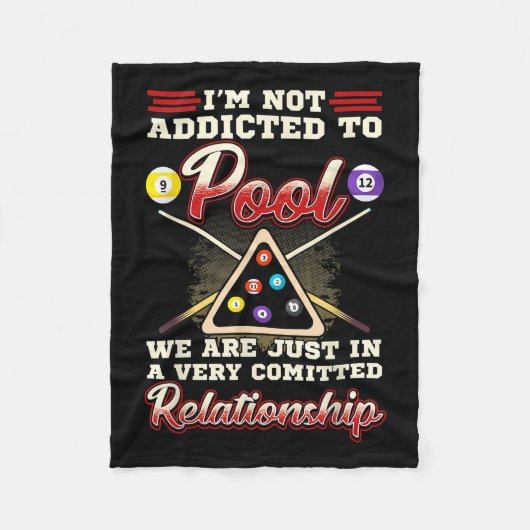 Mens Pool Player 8 Billard Billard Shootpool Fleecedecke (Vorderseite)