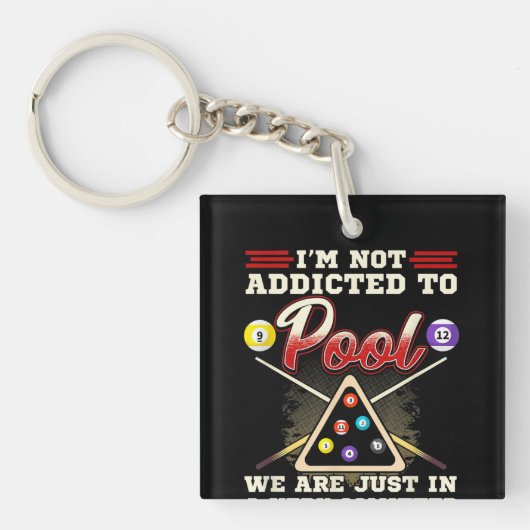 Mens Pool Player 8 Billard Billard Shootpool Schlüsselanhänger (Vorderseite)