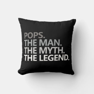 Mens POP DER MANN DER MYTH DER LEGENDE Vatertag Kissen
