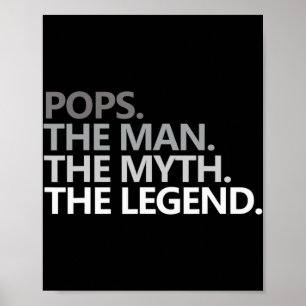 Mens POP DER MANN DER MYTH DER LEGENDE Vatertag Poster
